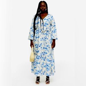 H&M Tie-belt Button-front Dress